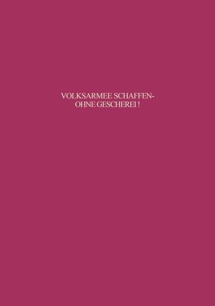 Produktbild: Volksarmee schaffen - ohne Geschrei!