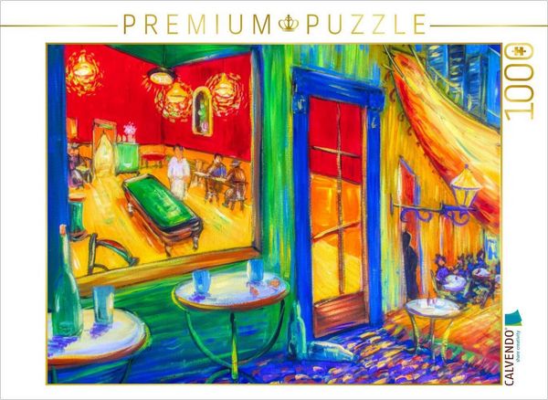 Produktbild: CALVENDO Puzzle Caf&eacute;terrasse mit Billardzimmer | 1000 Teile Lege-Gr&ouml;&szlig;e 64x48cm Foto-Puzzle f&uuml;r gl&uuml;ckliche Stunden