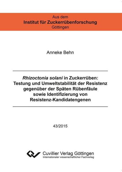 Produktbild: Rhizoctonia solani in Zuckerr&uuml;ben