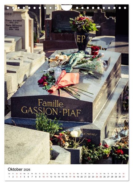 Produktbild: Le Cimeti&egrave;re du P&egrave;re-Lachaise in Paris (Wandkalender 2026 DIN A4 hoch), CALVENDO Monatskalender