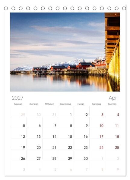 Produktbild: Tischplaner 2027 - Licht des Nordens - LOFOTEN (A5 Tischkalender zum Aufstellen) CALVENDO