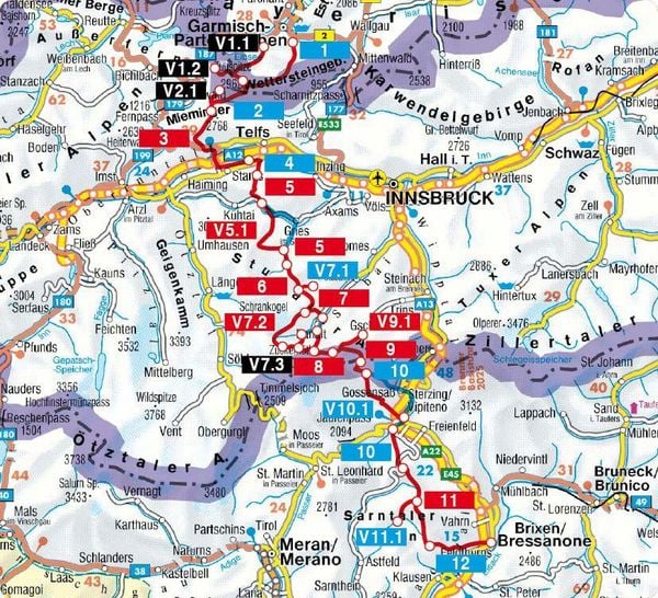 Produktbild: ROTHER Wanderf&uuml;hrer Alpen&uuml;berquerung Garmisch &ndash; Brixen