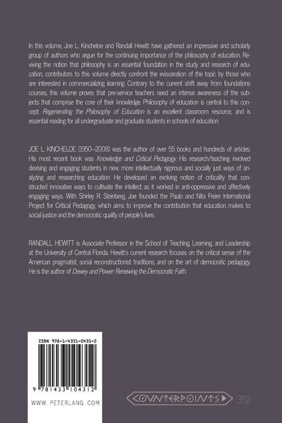 Produktbild: Regenerating the Philosophy of Education