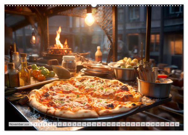 Produktbild: STREET FOOD Genuss International (Wandkalender 2026 DIN A2 quer), CALVENDO Monatskalender