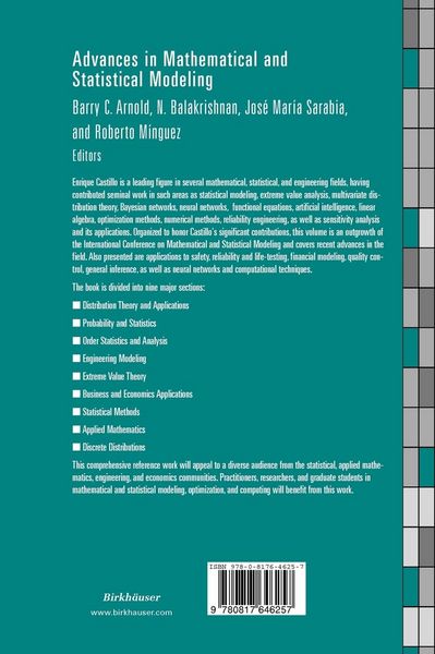 Produktbild: Advances in Mathematical and Statistical Modeling