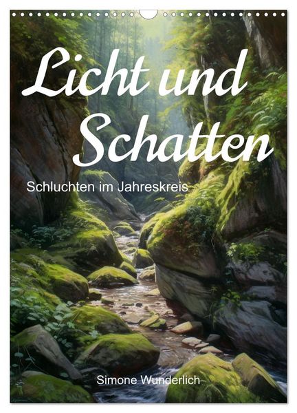 Produktbild: Licht und Schatten - Schluchten im Jahreskreis (Wandkalender 2026 DIN A3 hoch), CALVENDO Monatskalender