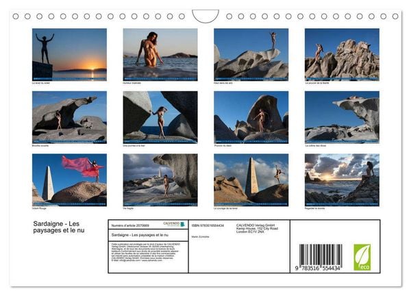 Produktbild: Sardaigne - Les paysages et le nu (Calendrier mural 2026 DIN A4 vertical), CALVENDO calendrier mensuel