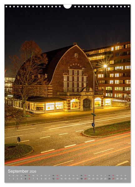 Produktbild: Kiel im Dunkeln. (Wandkalender 2026 DIN A3 hoch), CALVENDO Monatskalender