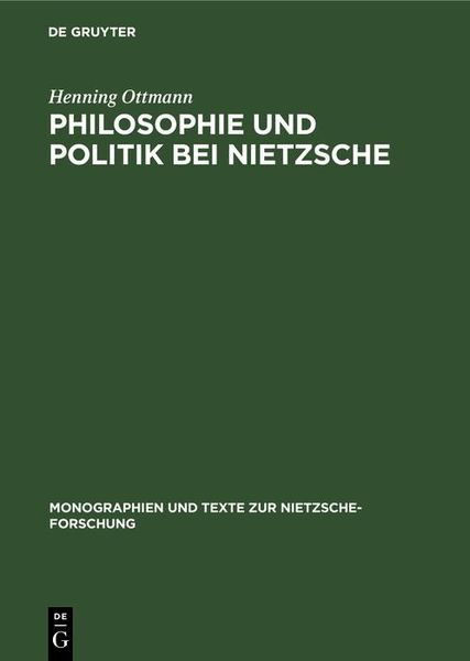 Produktbild: Philosophie und Politik bei Nietzsche