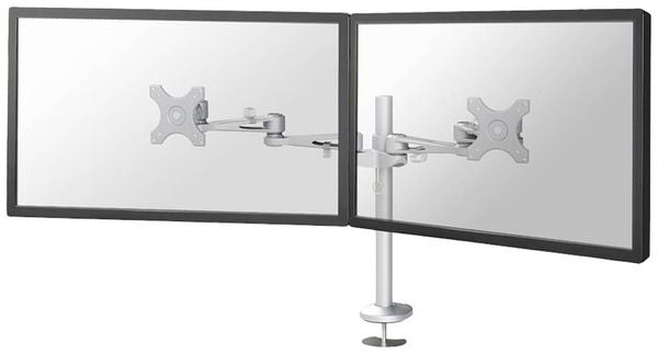 Neomounts FPMA-D935DG 2fach Monitor-Tischhalterung 25,4 cm (10') - 68,6 cm (27') Silber Neigbar, Schwenkbar, Rotierbar