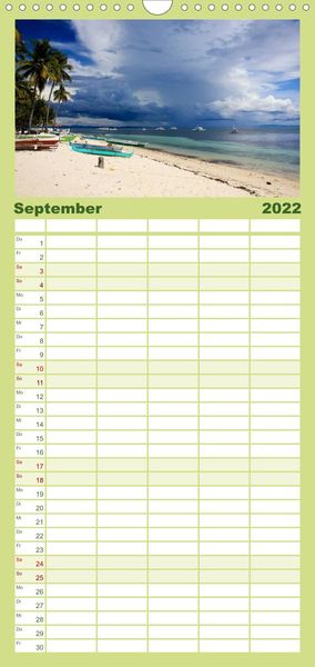 Produktbild: Familienplaner Malapascua Island Philippinen (Wandkalender 2022 , 21 cm x 45 cm, hoch)