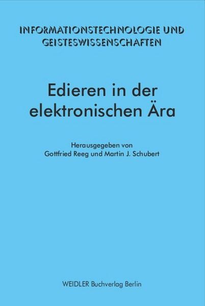 Produktbild: Edieren in der elektronischen &Auml;ra