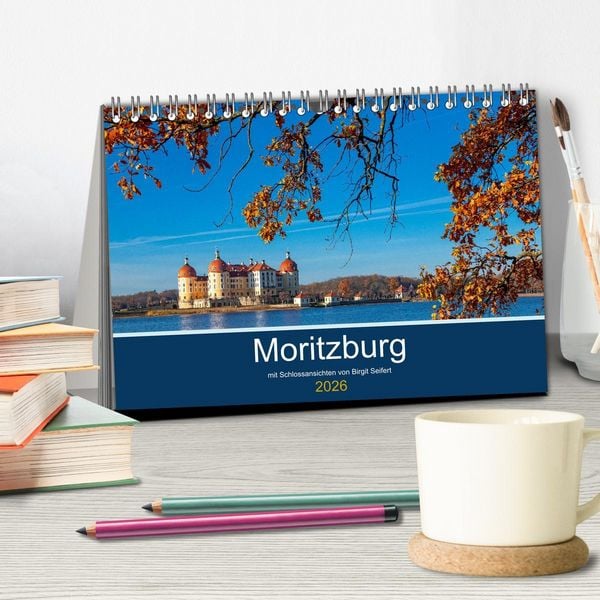 Produktbild: Moritzburg mit Schlossansichten (Tischkalender 2026 DIN A5 quer), CALVENDO Monatskalender