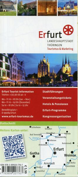 Produktbild: Publicpress Rad- und Wanderkarte Erfurt und Umgebung 1:50.000