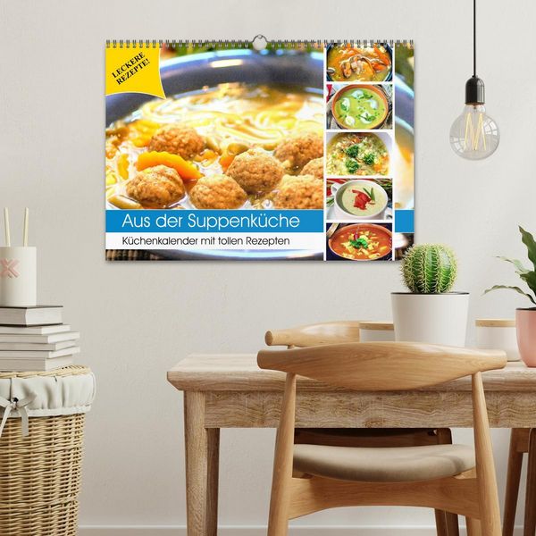 Produktbild: Aus der Suppenk&uuml;che. K&uuml;chenkalender mit tollen Rezepten (Wandkalender 2026 DIN A3 quer), CALVENDO Monatskalender