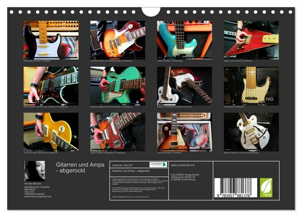 Produktbild: Gitarren und Amps - abgerockt (Wandkalender 2026 DIN A4 quer), CALVENDO Monatskalender
