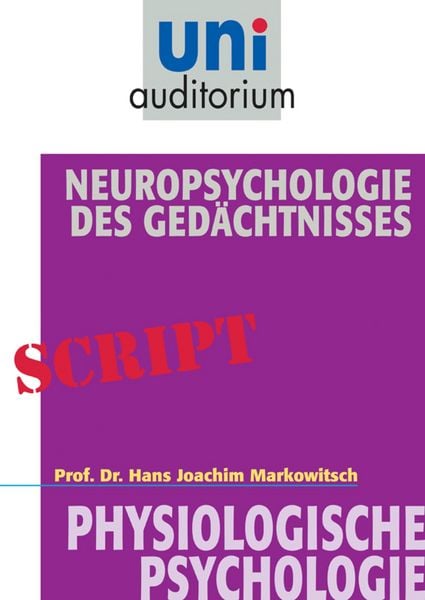 Produktbild: Neuropsychologie des Ged&auml;chtnisses