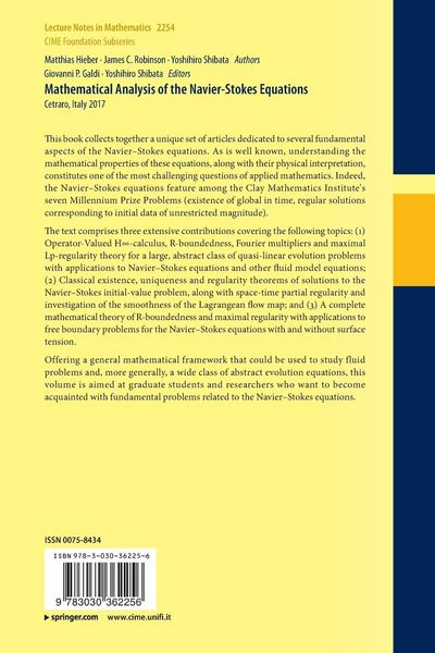 Produktbild: Mathematical Analysis of the Navier-Stokes Equations