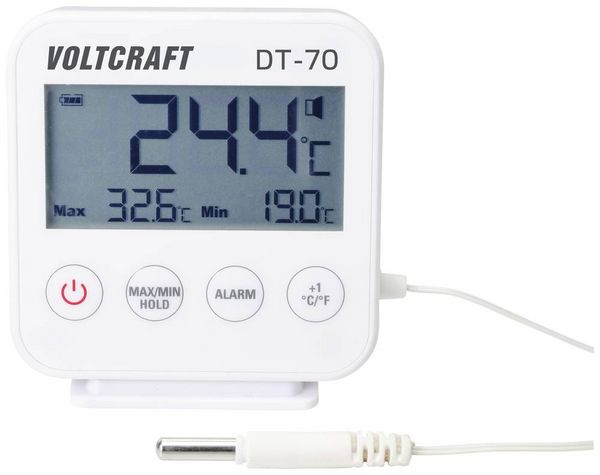 Produktbild: VOLTCRAFT DT-70 Kabeltemperaturf&uuml;hler Messbereich Temperatur -40 bis +70 &deg;C F&uuml;hler-Typ NTC HACCP-konform