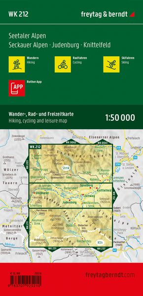 Produktbild: Freytag & berndt Wanderkarte Seetaler Alpen - Seckauer Alpen - Judenburg - Knittelfeld 1:50.000