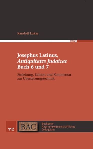 Produktbild: Josephus Latinus, "Antiquitates Judaicae" Buch 6 und 7
