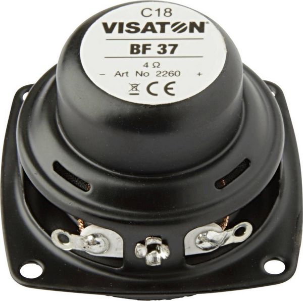 Produktbild: Visaton BF 37 - 8 Ohm 1.5 Zoll 3.7cm Breitb&auml;nder 5W 8Ω Schwarz
