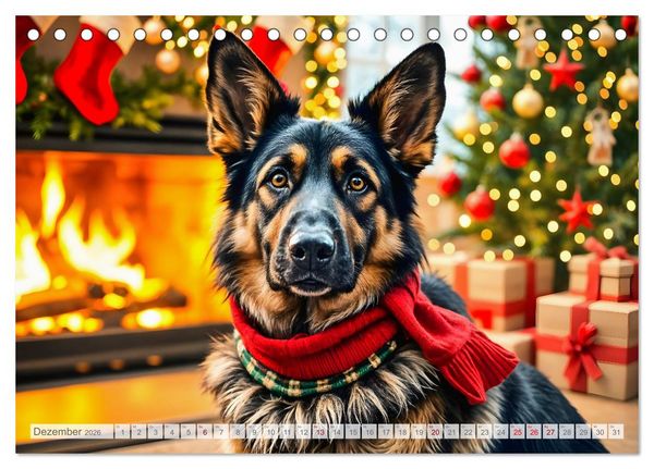 Produktbild: Sch&auml;ferhund 24/7 - Keine Pause f&uuml;r echte Helden (Tischkalender 2026 DIN A5 quer), CALVENDO Monatskalender