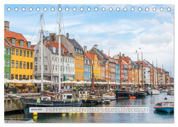 Produktbild: Kopenhagen &ndash; Wo Geschichte lebt (Tischkalender 2026 DIN A5 quer), CALVENDO Monatskalender