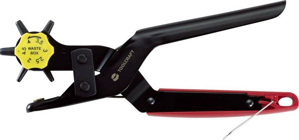 Produktbild: TOOLCRAFT TO-6425610 Revolverlochzange 2 mm, 2.5 mm, 3 mm, 3.5 mm, 4 mm, 4.5mm 230mm 1St.