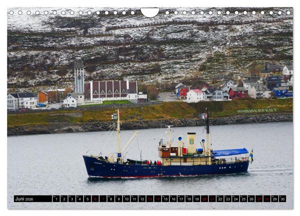 Produktbild: Bergen - Kirkenes - Bergen mit dem Postschiff (Wandkalender 2026 DIN A4 quer), CALVENDO Monatskalender