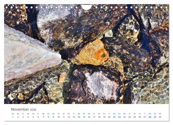 Produktbild: Die Natur als K&uuml;nstlerin - Sch&ouml;nheit der Steine (Wandkalender 2026 DIN A4 quer), CALVENDO Monatskalender