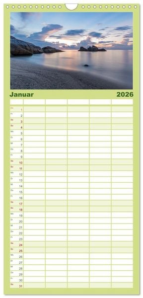 Produktbild: Familienplaner 2026 - Koh Samui mit 5 Spalten (Wandkalender, 21 x 45 cm) CALVENDO
