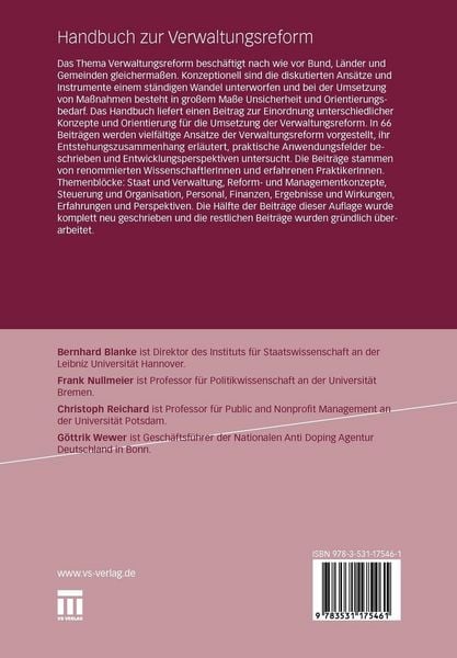 Produktbild: Handbuch zur Verwaltungsreform
