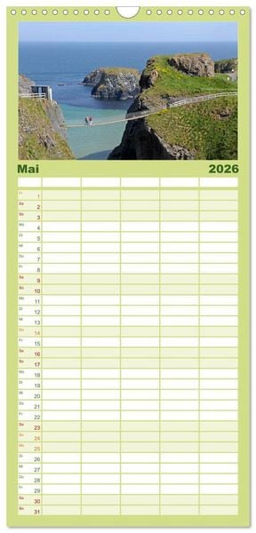 Produktbild: Familienplaner 2026 - Traumhaftes Irland mit 5 Spalten (Wandkalender, 21 x 45 cm) CALVENDO
