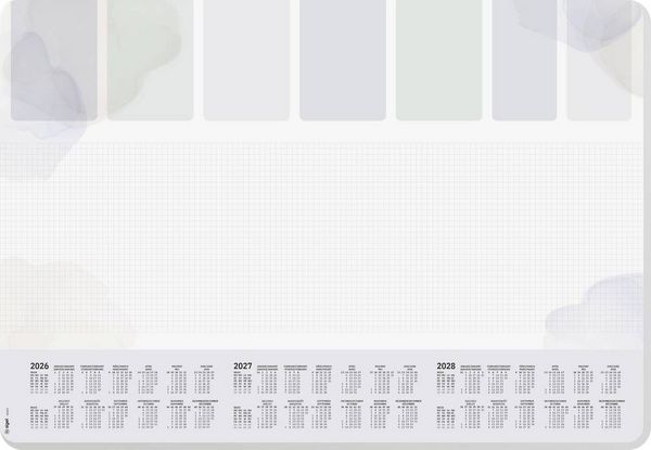 Sigel H6312 Schreibunterlage Papier Wochenplan kariert (B x H) 59.50 cm x 41 cm 2026, 2027, 2028 30 Blatt