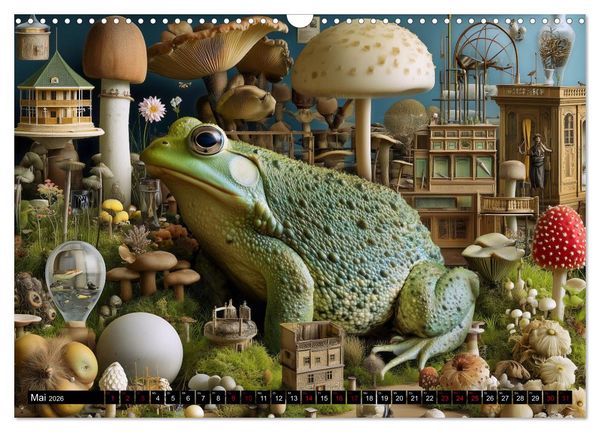 Produktbild: Toadtopia. Fantastische Kr&ouml;tenwelten (Wandkalender 2026 DIN A3 quer), CALVENDO Monatskalender