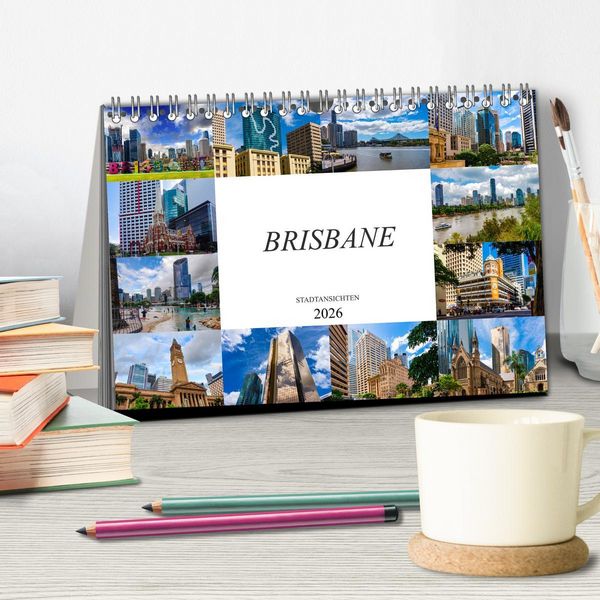 Produktbild: Brisbane Stadtansichten (Tischkalender 2026 DIN A5 quer), CALVENDO Monatskalender