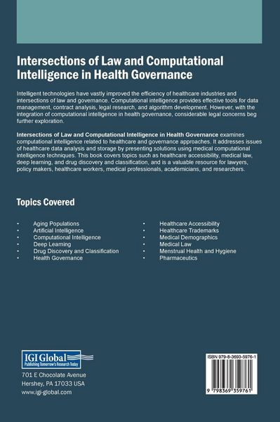 Produktbild: Intersections of Law and Computational Intelligence in Health Governance