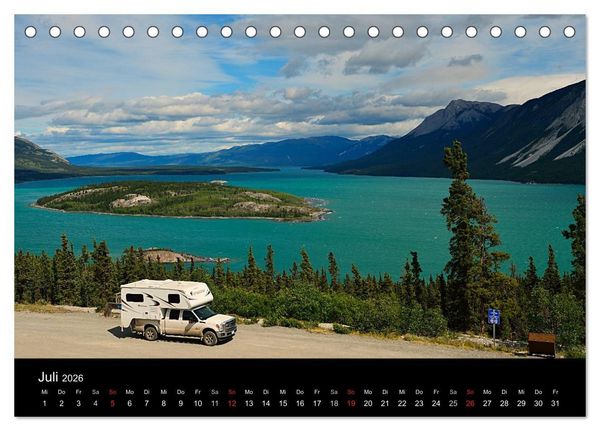 Produktbild: KANADA - Mit Campmobil quer durch (Tischkalender 2026 DIN A5 quer), CALVENDO Monatskalender