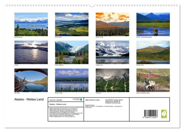 Produktbild: Alaska - Weites Land (hochwertiger Premium Wandkalender 2026 DIN A2 quer), Kunstdruck in Hochglanz
