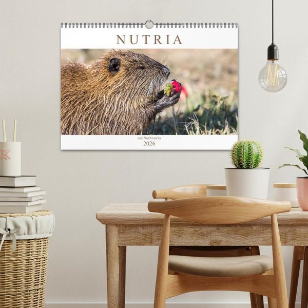 Produktbild: NUTRIA mit Nachwuchs (Wandkalender 2026 DIN A3 quer), CALVENDO Monatskalender