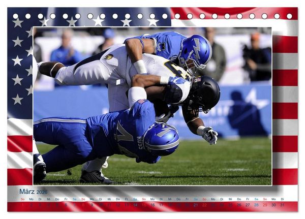 Produktbild: American Football - Kickoff (Tischkalender 2026 DIN A5 quer), CALVENDO Monatskalender