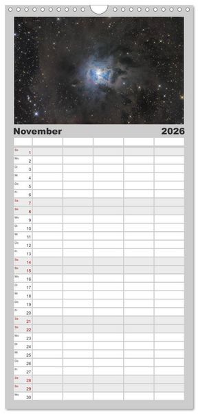 Produktbild: Familienplaner 2026 - Beeindruckendes Universum mit 5 Spalten (Wandkalender, 21 x 45 cm) CALVENDO