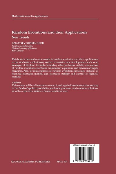 Produktbild: Random Evolutions and their Applications