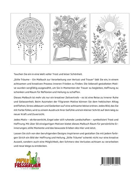 Produktbild: Stille Tr&auml;ume - Ein Malbuch zur Verarbeitung von Verlust und Trauer