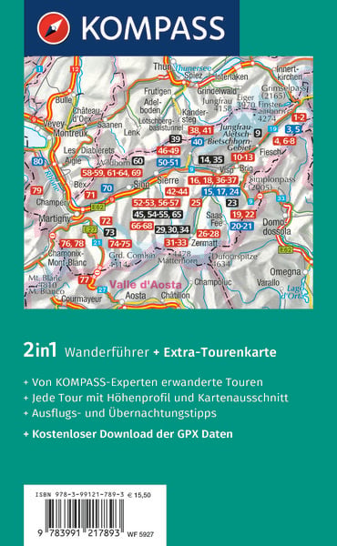 Produktbild: KOMPASS Wanderf&uuml;hrer Wallis, 80 Touren