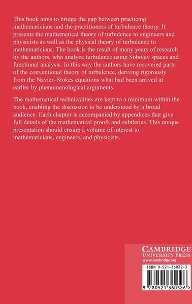 Produktbild: Navier-Stokes Equations and Turbulence