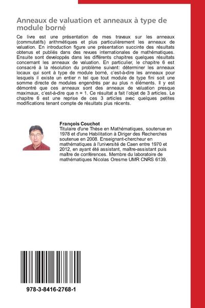 Produktbild: Anneaux de valuation et anneaux &agrave; type de module born&eacute;