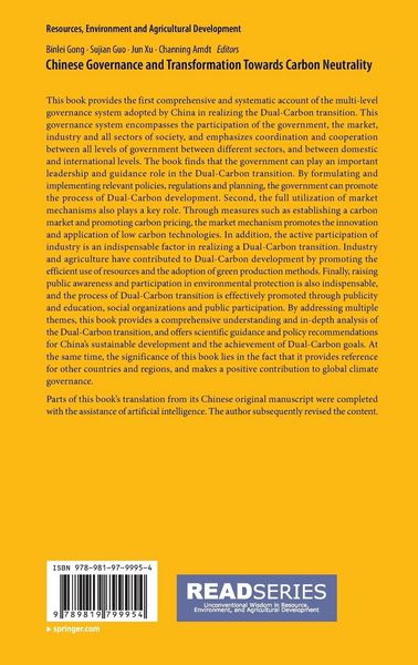 Produktbild: Chinese Governance and Transformation Towards Carbon Neutrality