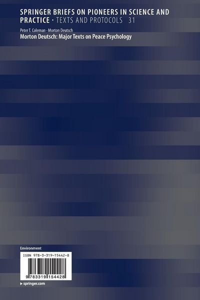 Produktbild: Morton Deutsch: Major Texts on Peace Psychology